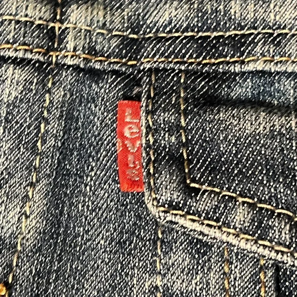 Levi's Trucker Jacket Destroyed Bleached Jean Denim